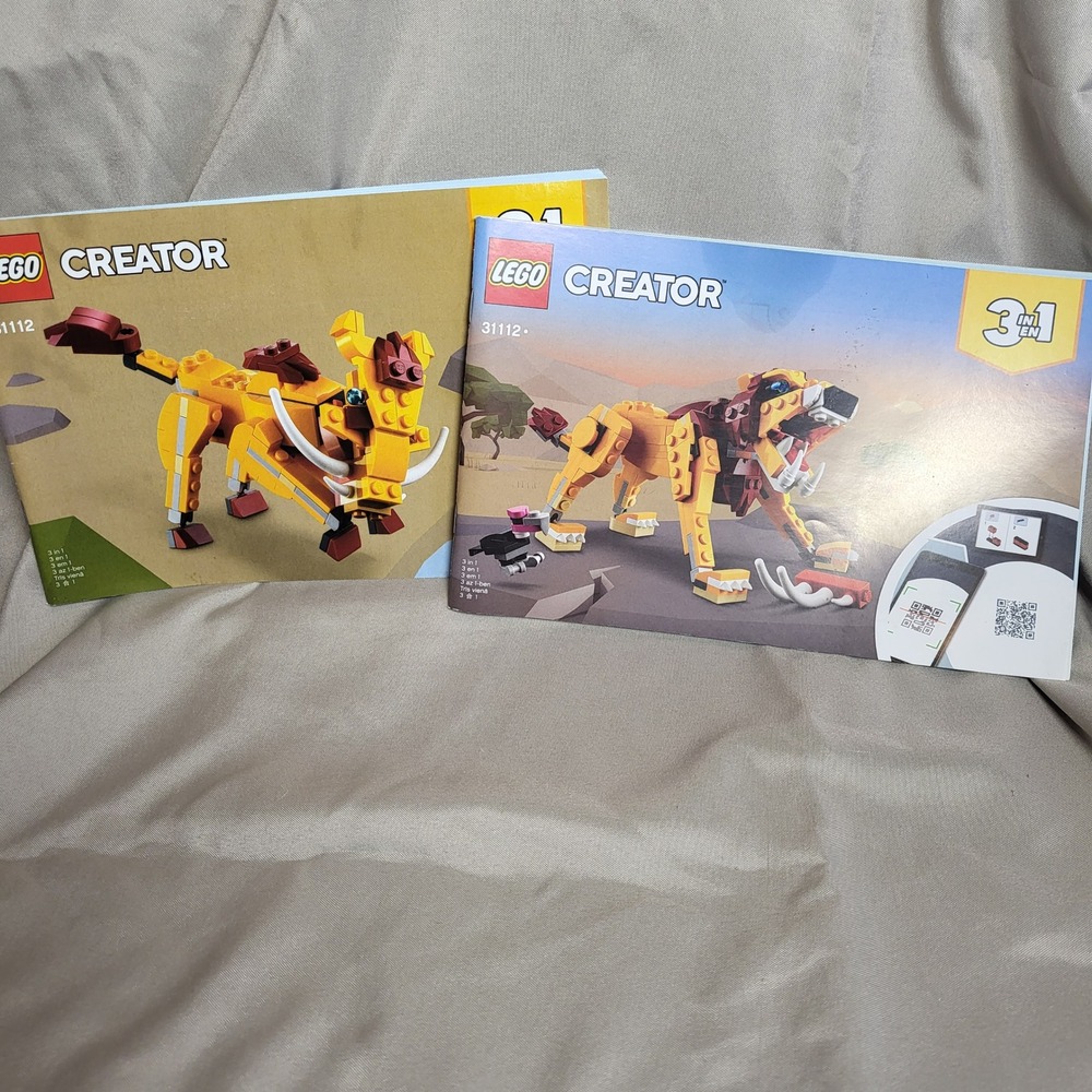 LEGO Creator 3-in-1 Instruction Manuals Sets 31112 Wild Lion 31118 Beach House